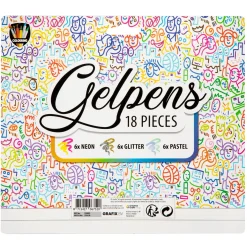 18 Gel Pennen (Neon Glitter Pastel)