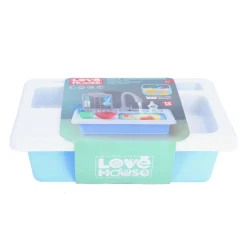 Afwasbak met echt kraantje en color changing servies