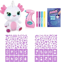 Airbrush pluche axolotlcorn oplichtend