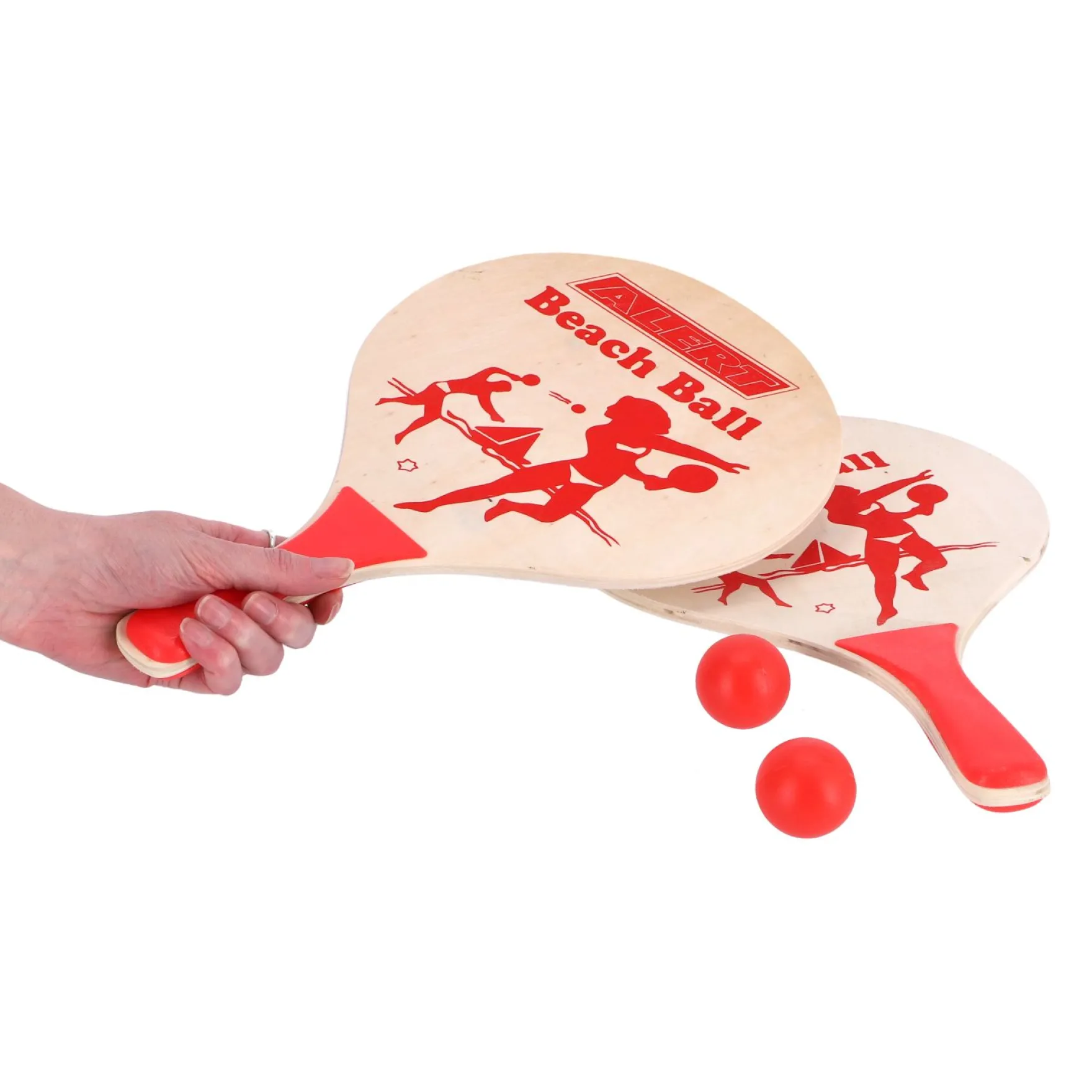 Alert Outdoor Beachball Set Hout Deluxe