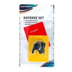 Alert Scheidsrechtersfluitje Met Kaarten