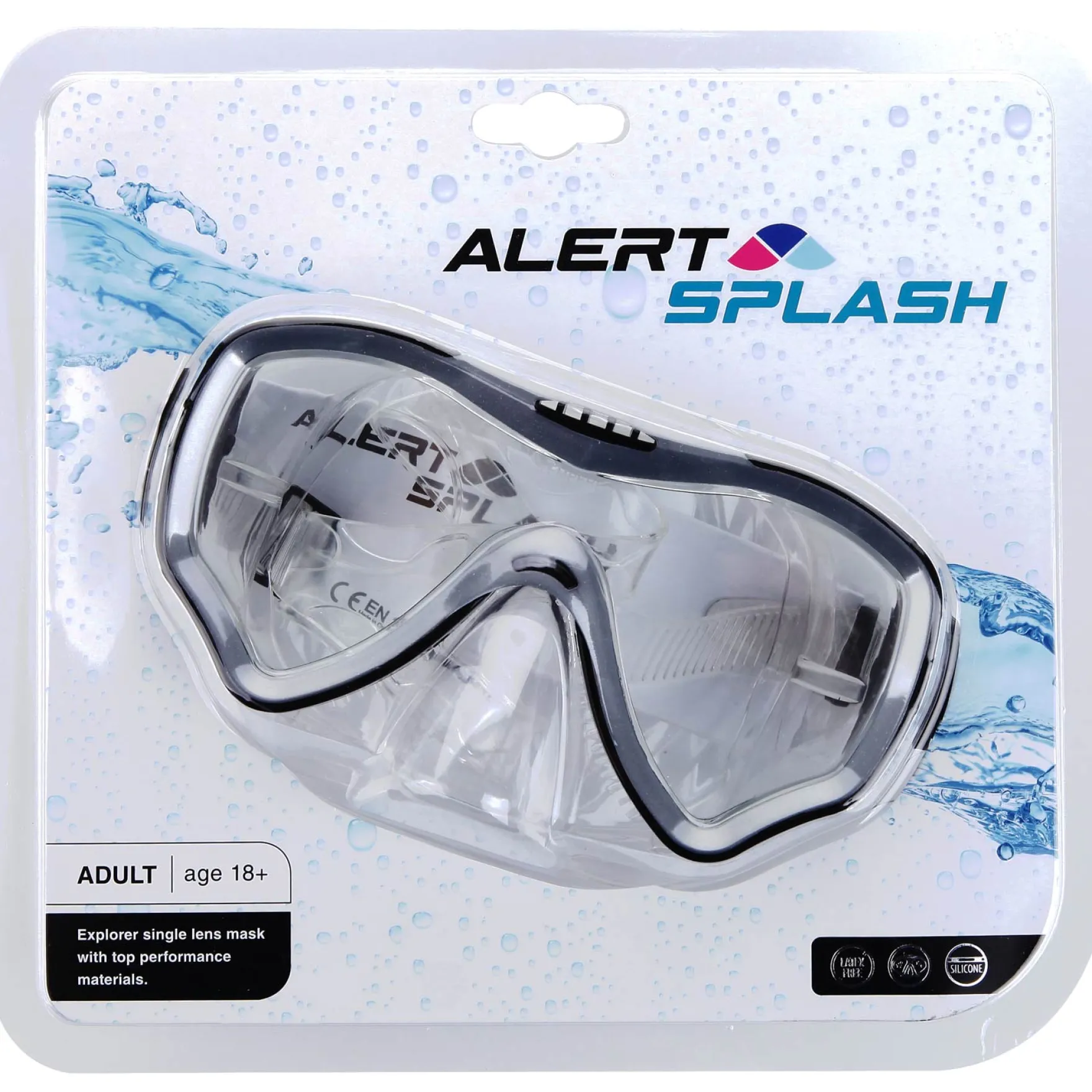 Alert Splash Duikbril Maat L 3 Assorti