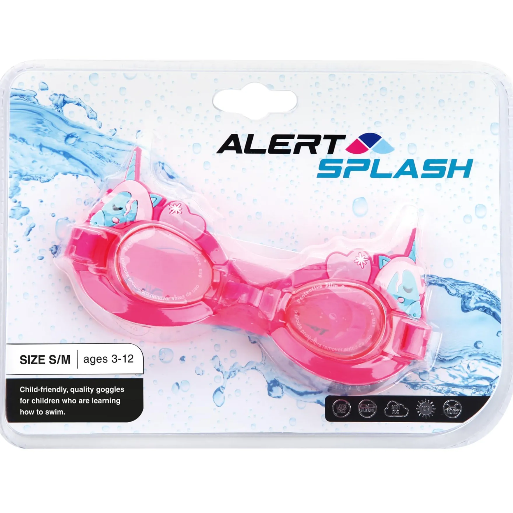 Alert Splash Zwembril Maat S/M 3 Assorti