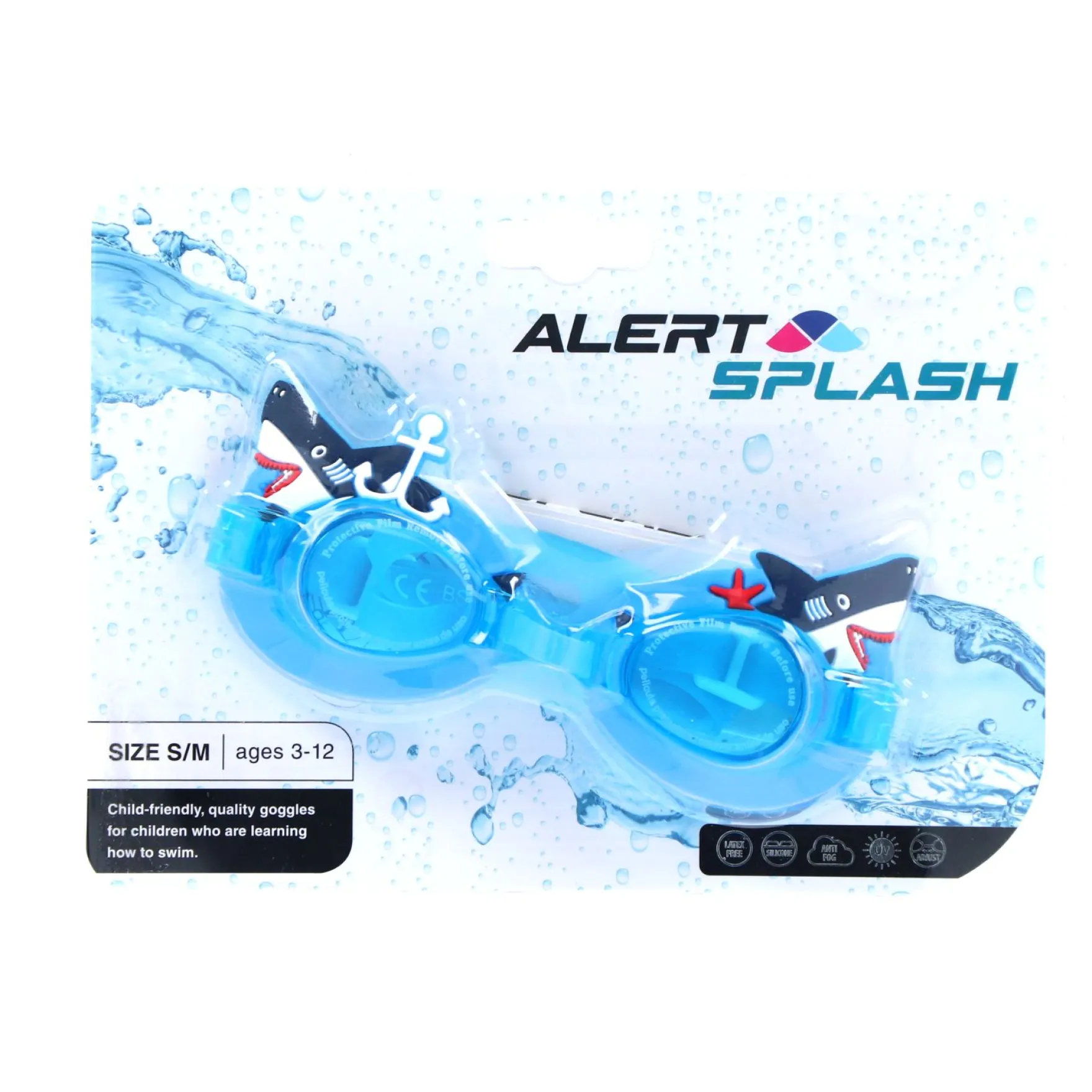 Alert Splash Zwembril Maat S/M 3 Assorti