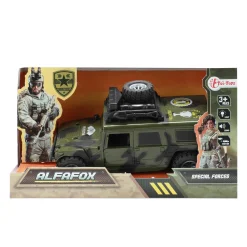 Alfafox militair voertuig frictie met licht en geluid 2 assorti