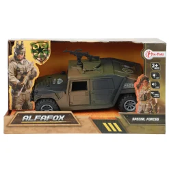 Alfafox militair voertuig frictie met licht en geluid 2 assorti