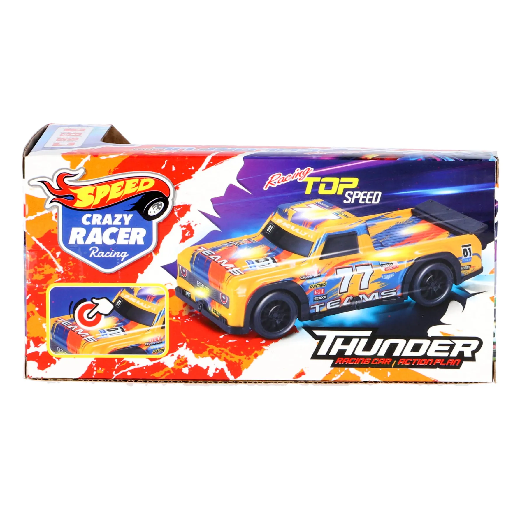 Auto Thunder met licht en geluid Crazy Racer
