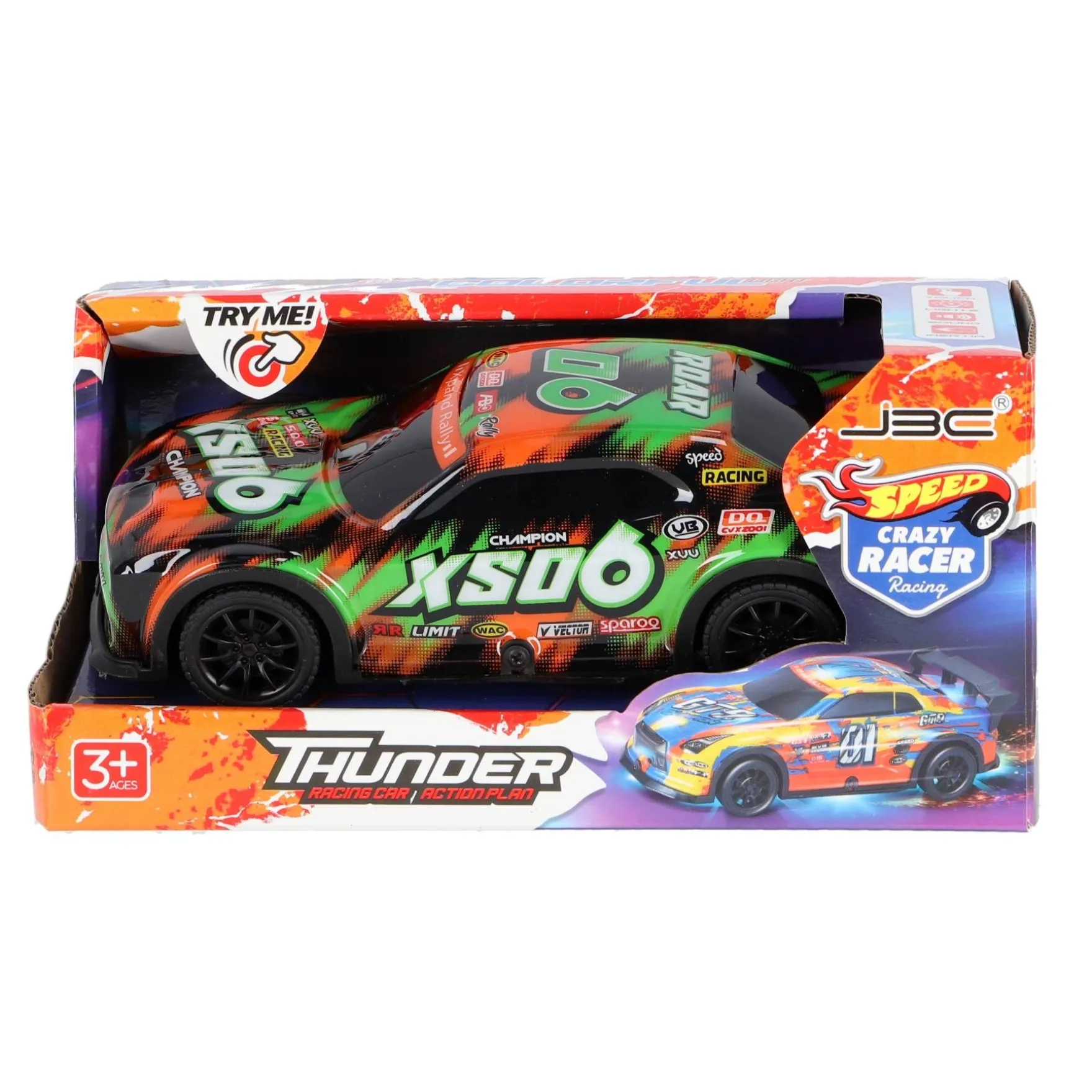 Auto Thunder met licht en geluid Crazy Racer
