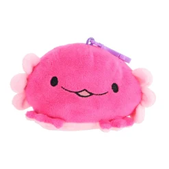 Axolotl pluche omkeer met sleutelhanger 4 assorti  10 cm