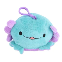 Axolotl pluche omkeer met sleutelhanger 4 assorti 10 cm