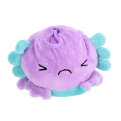 Axolotl pluche omkeer met sleutelhanger 4 assorti 10 cm