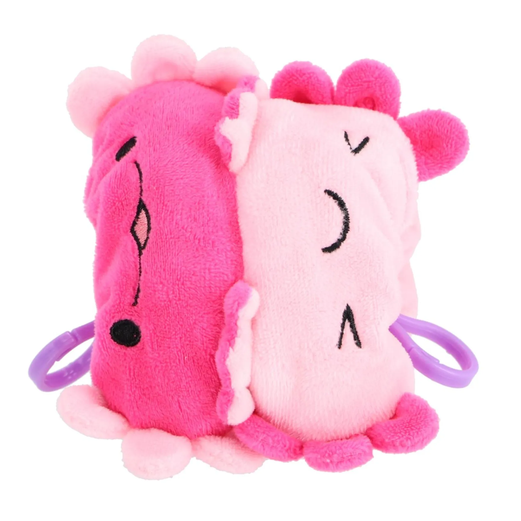 Axolotl pluche omkeer met sleutelhanger 4 assorti 10 cm