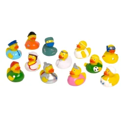 Badeend 10 cm 12 assorti