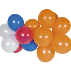 Ballon rood / wit / blauw / oranje 100 stuks