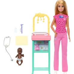 Barbie Career baby dokter speelset met pop