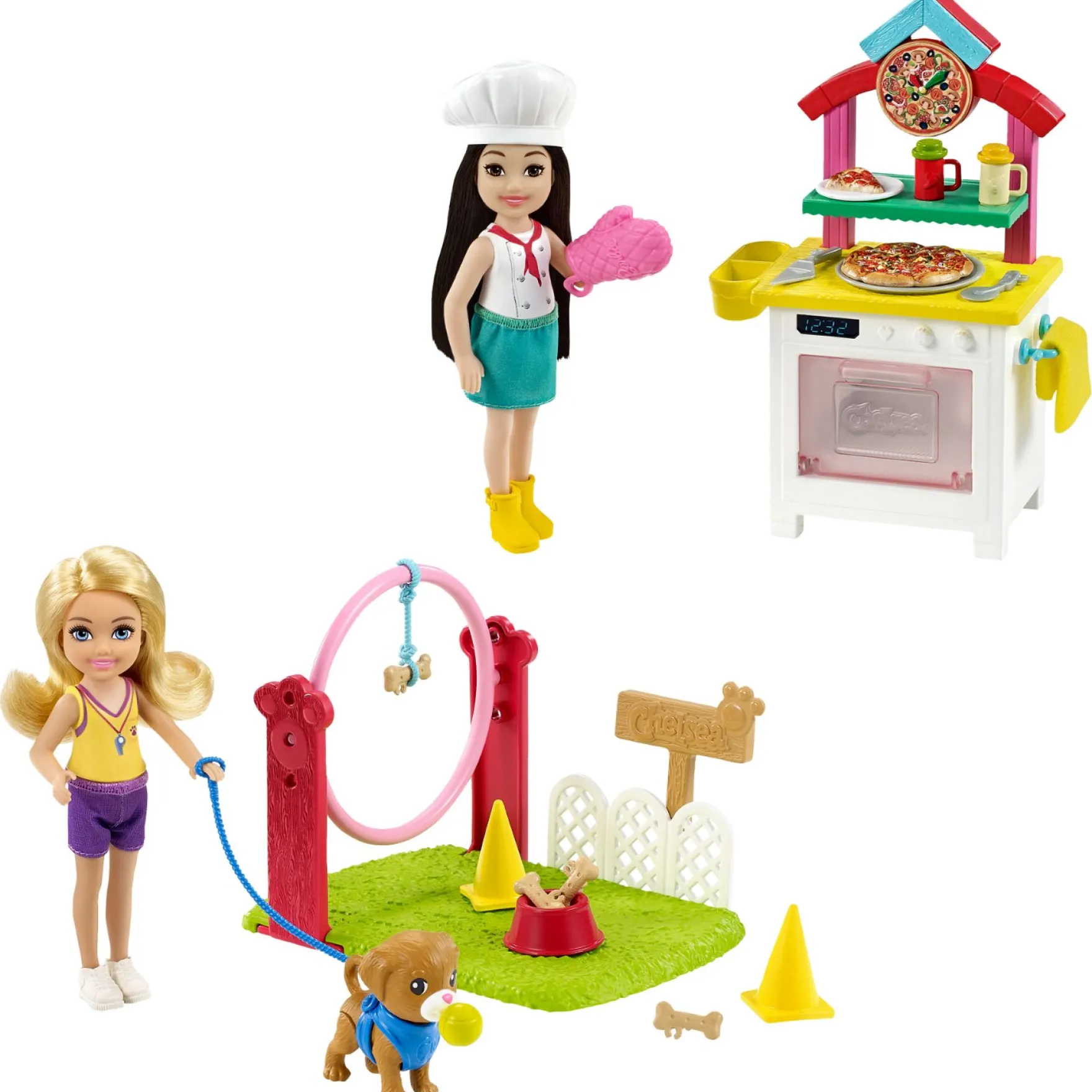 Barbie Chelsea Speelset Hondentrainer of Pizzabakker