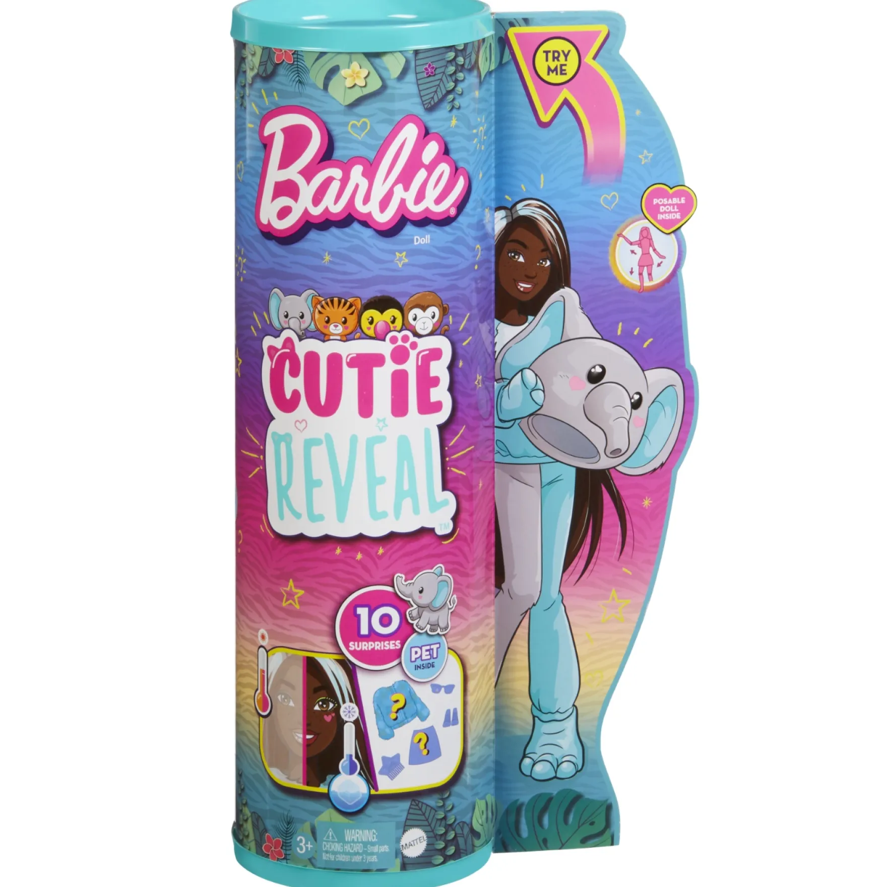 Barbie Cutie Reveal Jungle Series Olifant