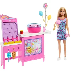 Barbie family cotton candy & game playset