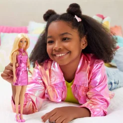 Barbie Fashionista pop pink dress heart cut out