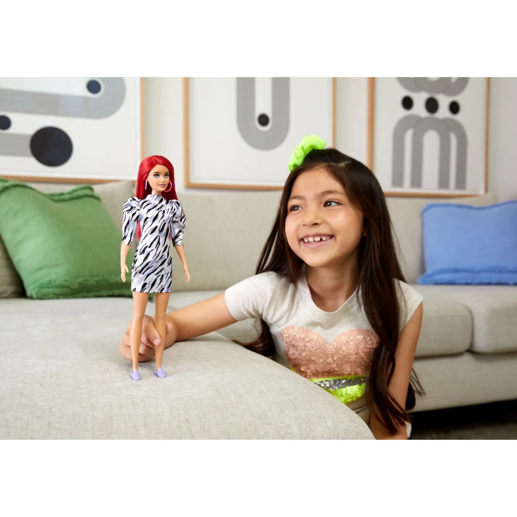 Barbie Fashionista Pop Zwart Wit Jurkje