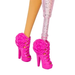Barbie Fashionsta pop deluxe+prothese & roze jurk