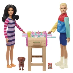 Barbie Mini Playset Voetbaltafel Met Hondje