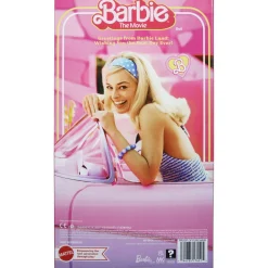 Barbie The Movie Deluxe Barbie met geruit  mantel setje