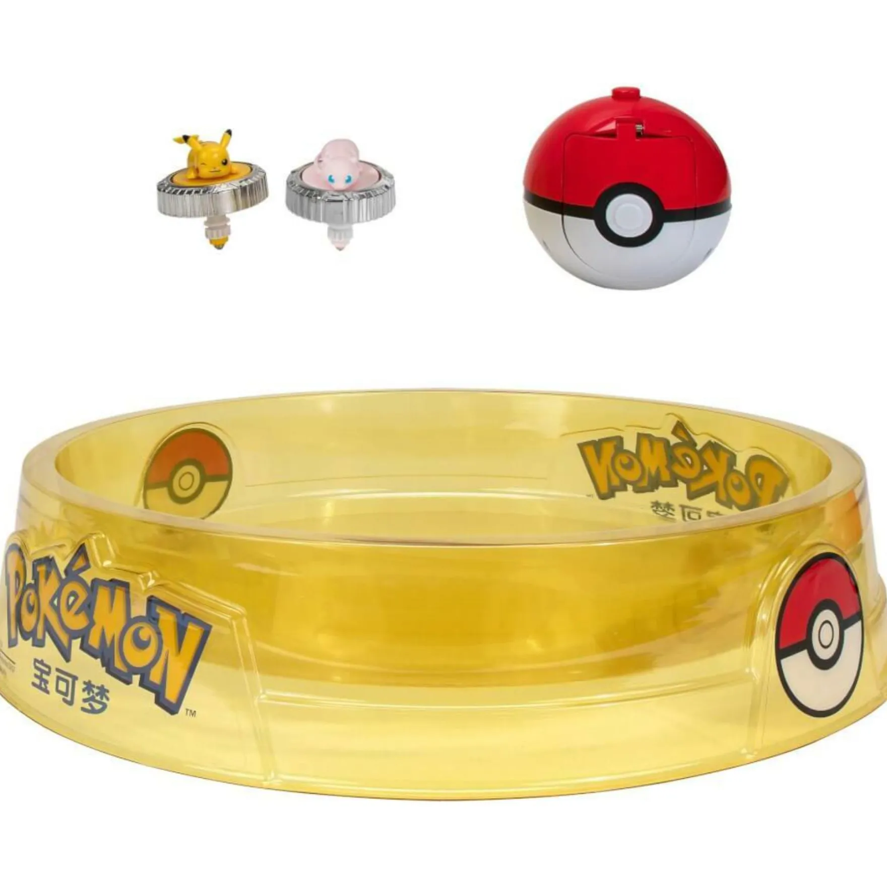 Battle Spinner 2 Pack With Stadium Pikachu #1, Mew, Poke Ball & Poke Ball