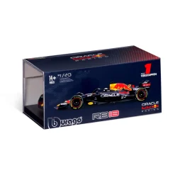 Bburago Red Bull RB18 #1 Max Verstappen 2022 Â Luxe Bewaarcase met Helm Schaal 1:43