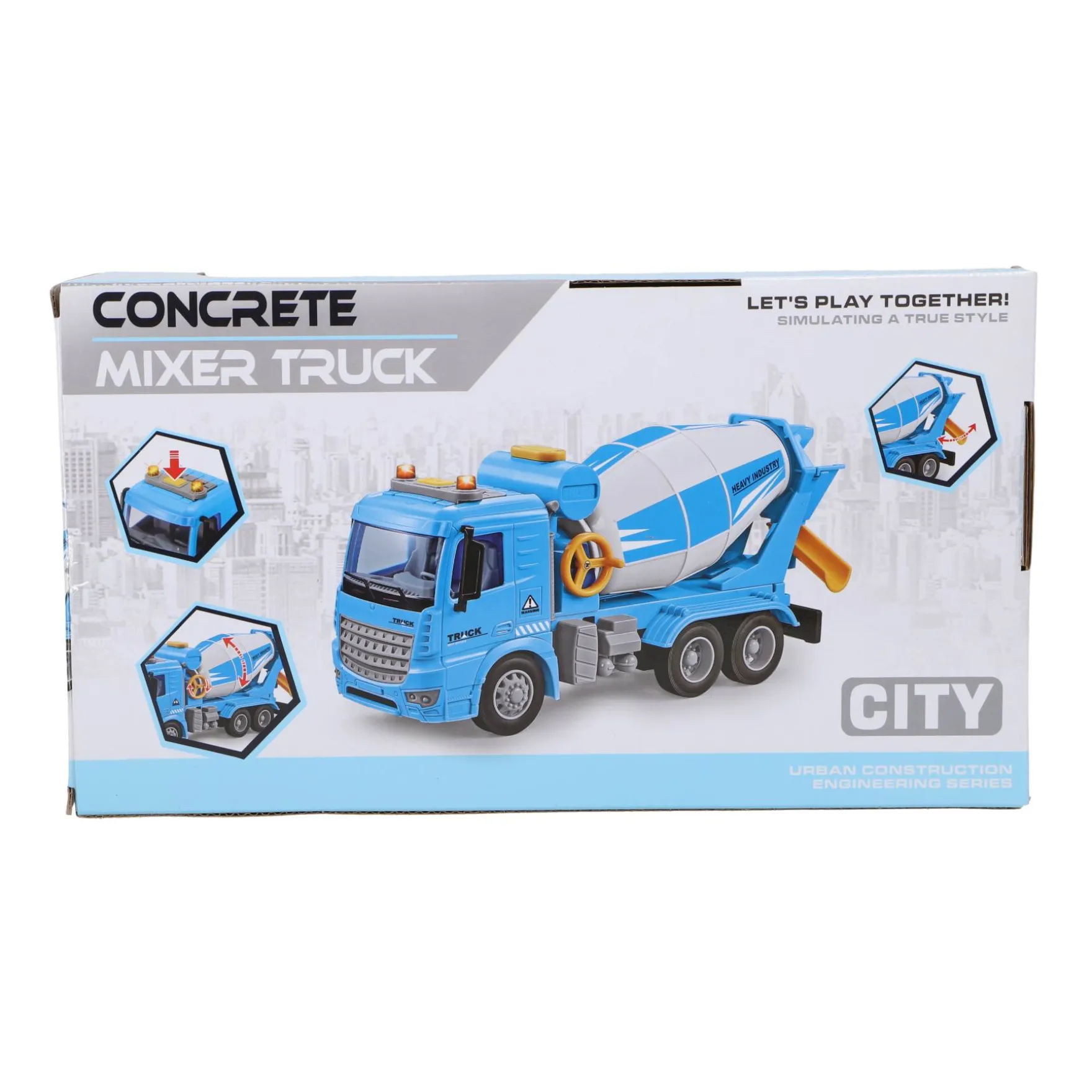 Betonmixer truck met licht en geluid