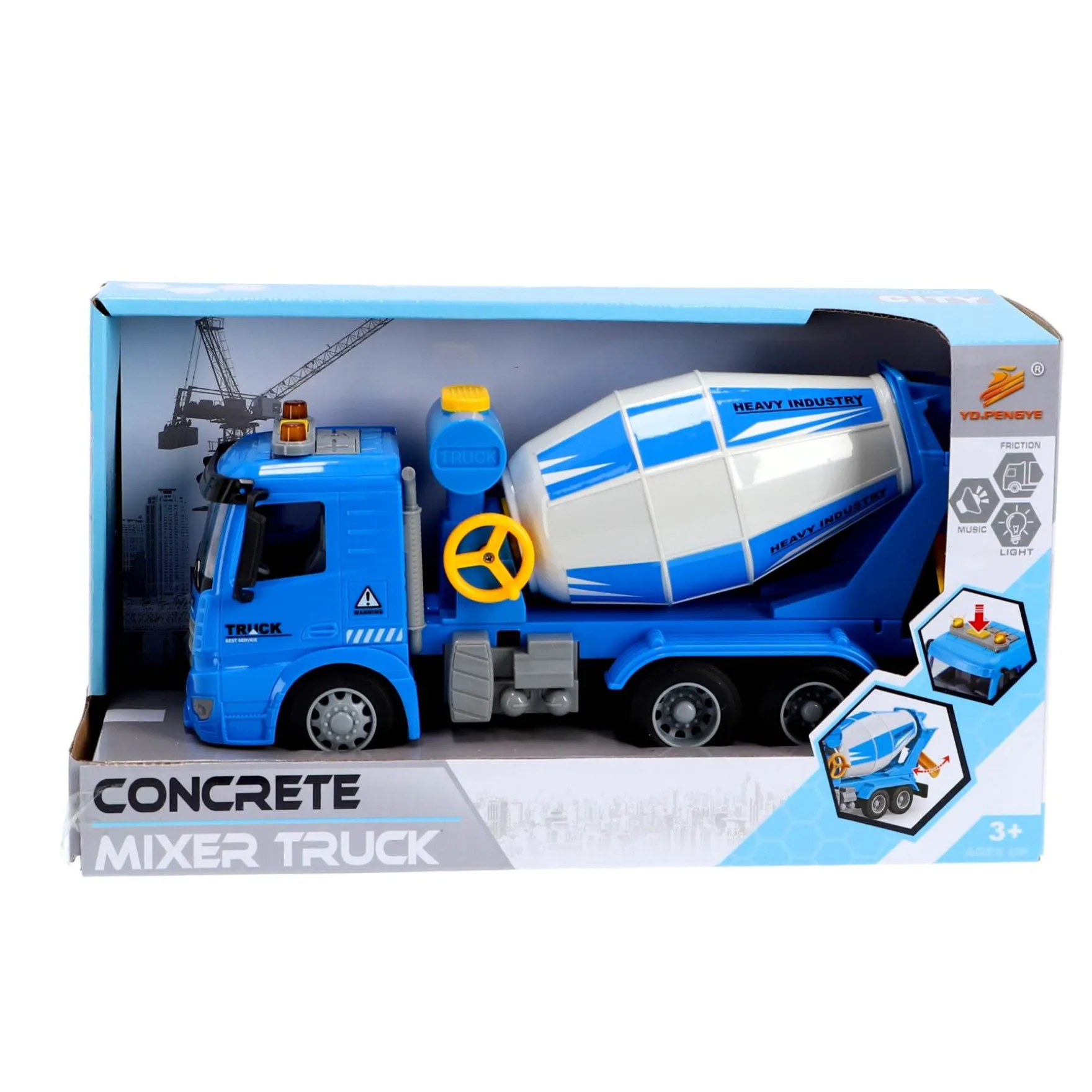 Betonmixer truck met licht en geluid