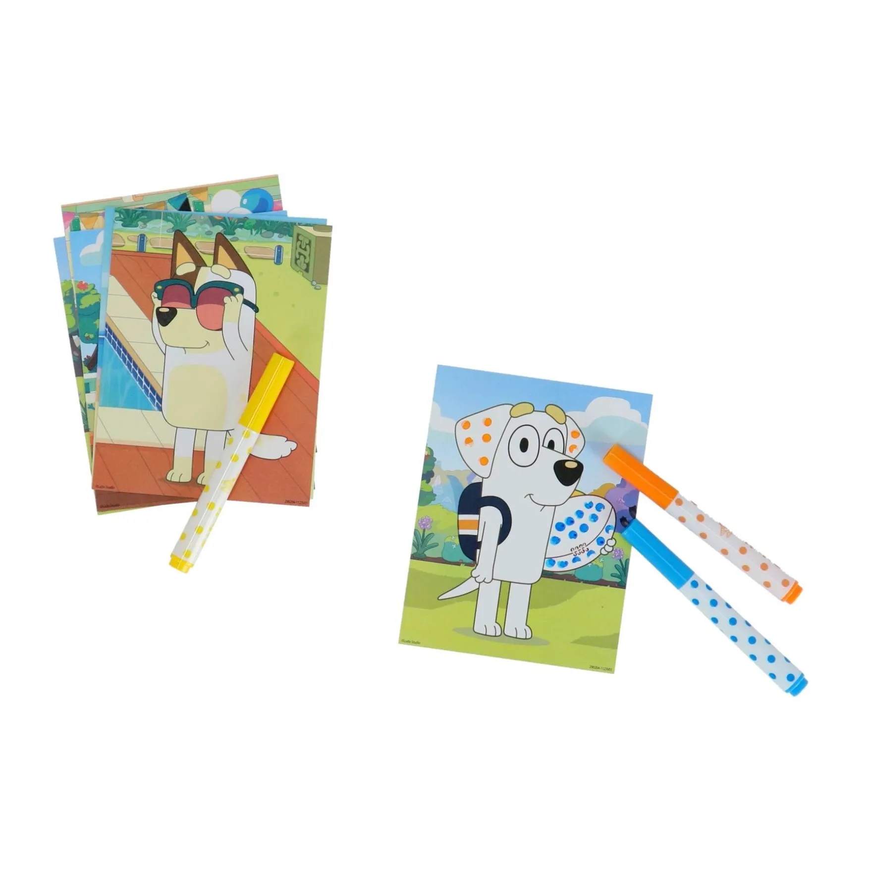 Bluey dot stempelen met 6 kaarten