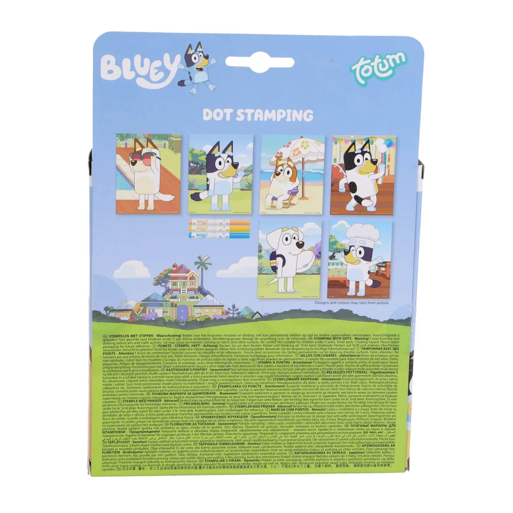 Bluey dot stempelen met 6 kaarten