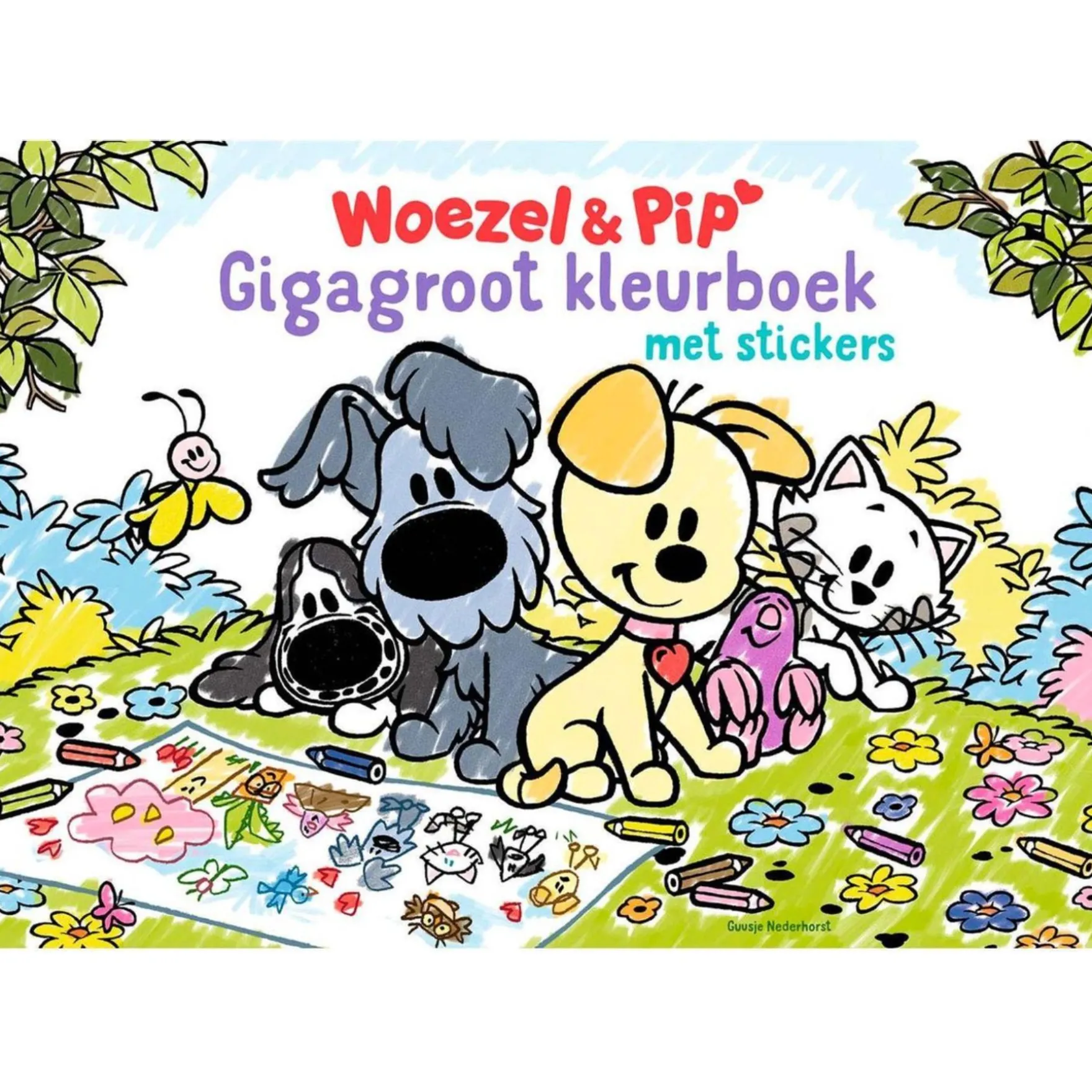 Boek Giga Groot Kleurboek Met Stickers Woezel En Pip