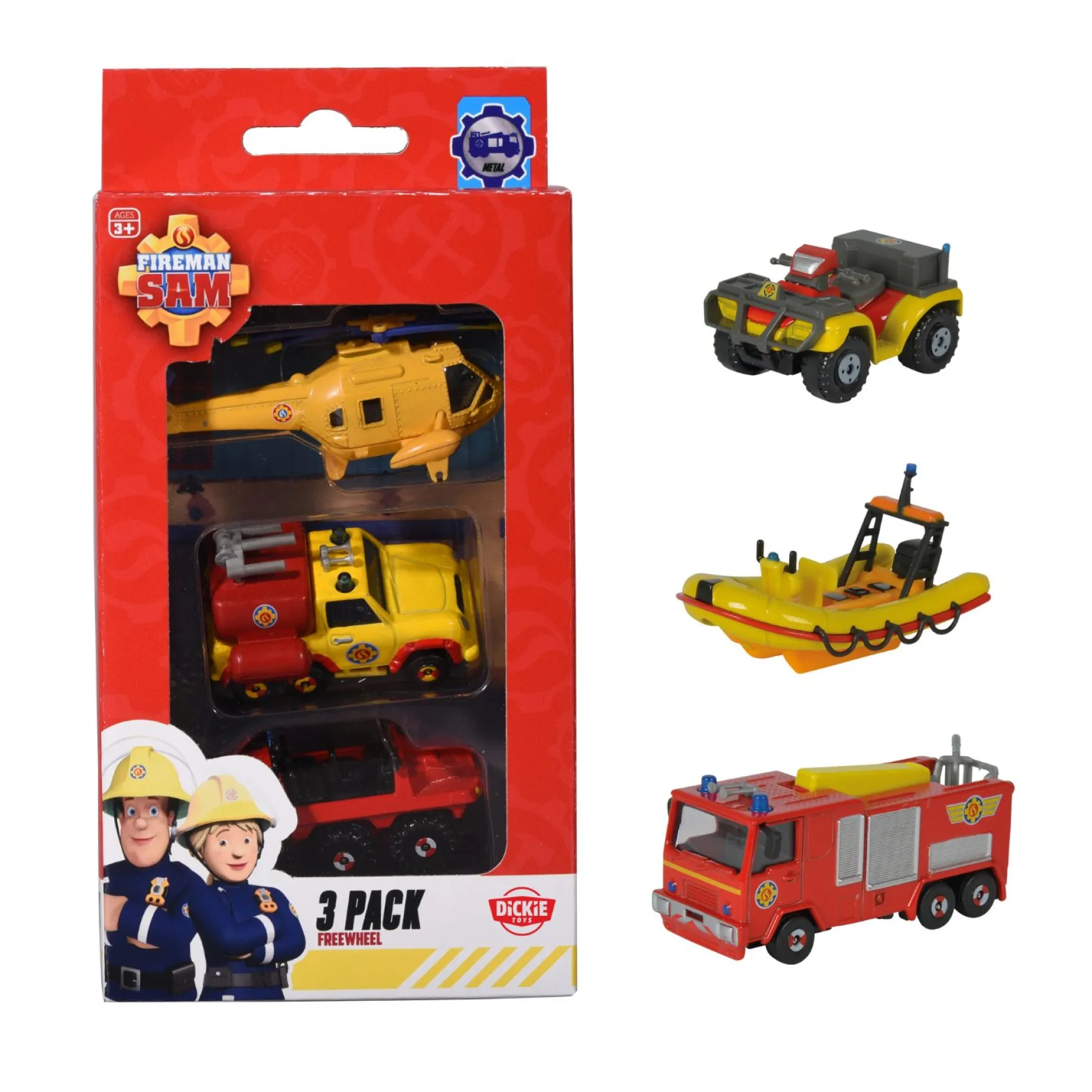 Brandweerman Sam 3 pack 2 assorti