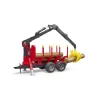 Bruder Aanhanger Bosbouw Met Laadkraan
