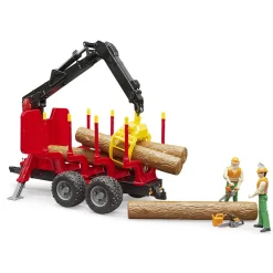 Bruder Aanhanger Bosbouw Met Laadkraan