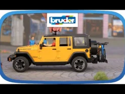Bruder Auto Jeep Geel Met Mountainbiker