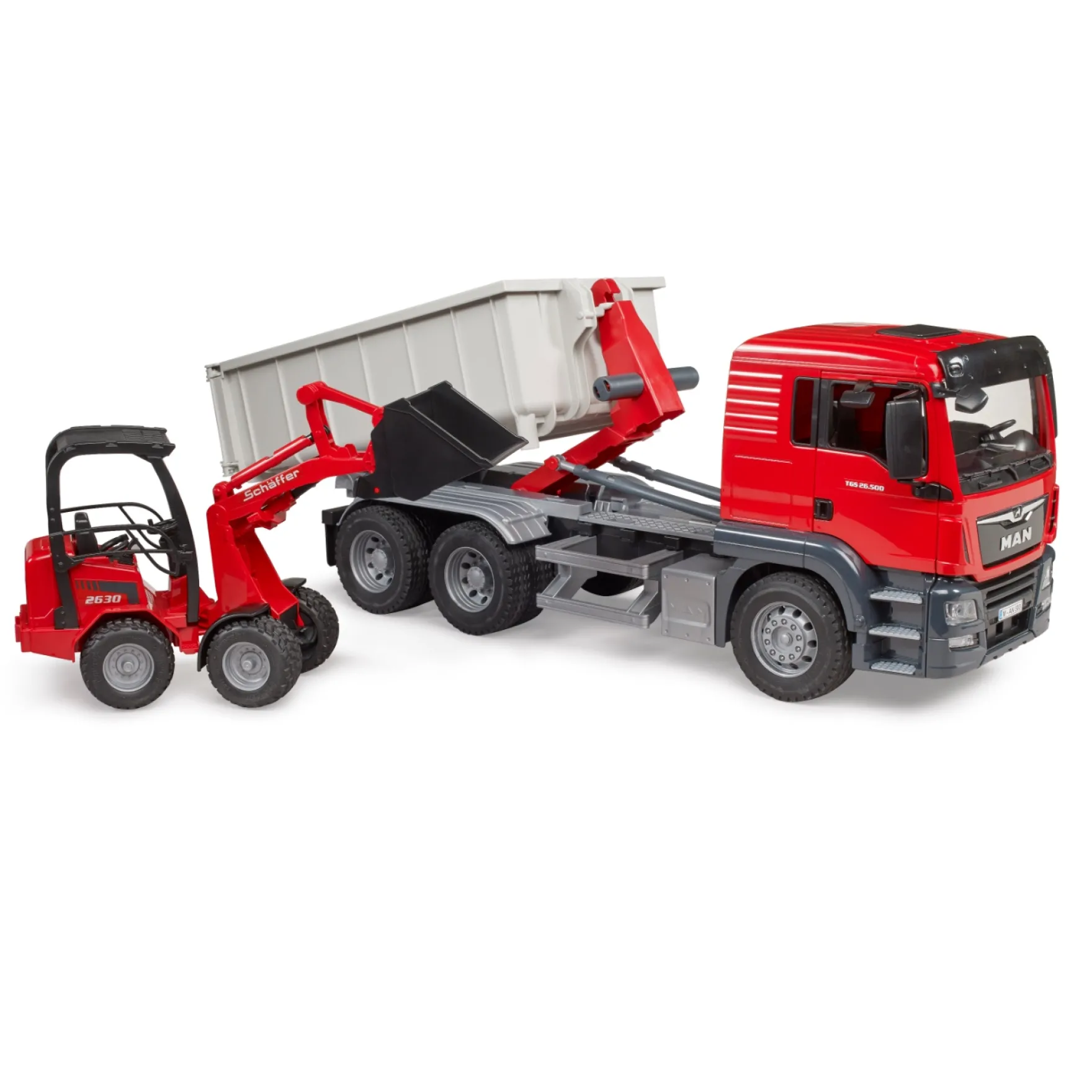 Bruder Auto Vrachtwagen MAN met Shovel Schaeffer