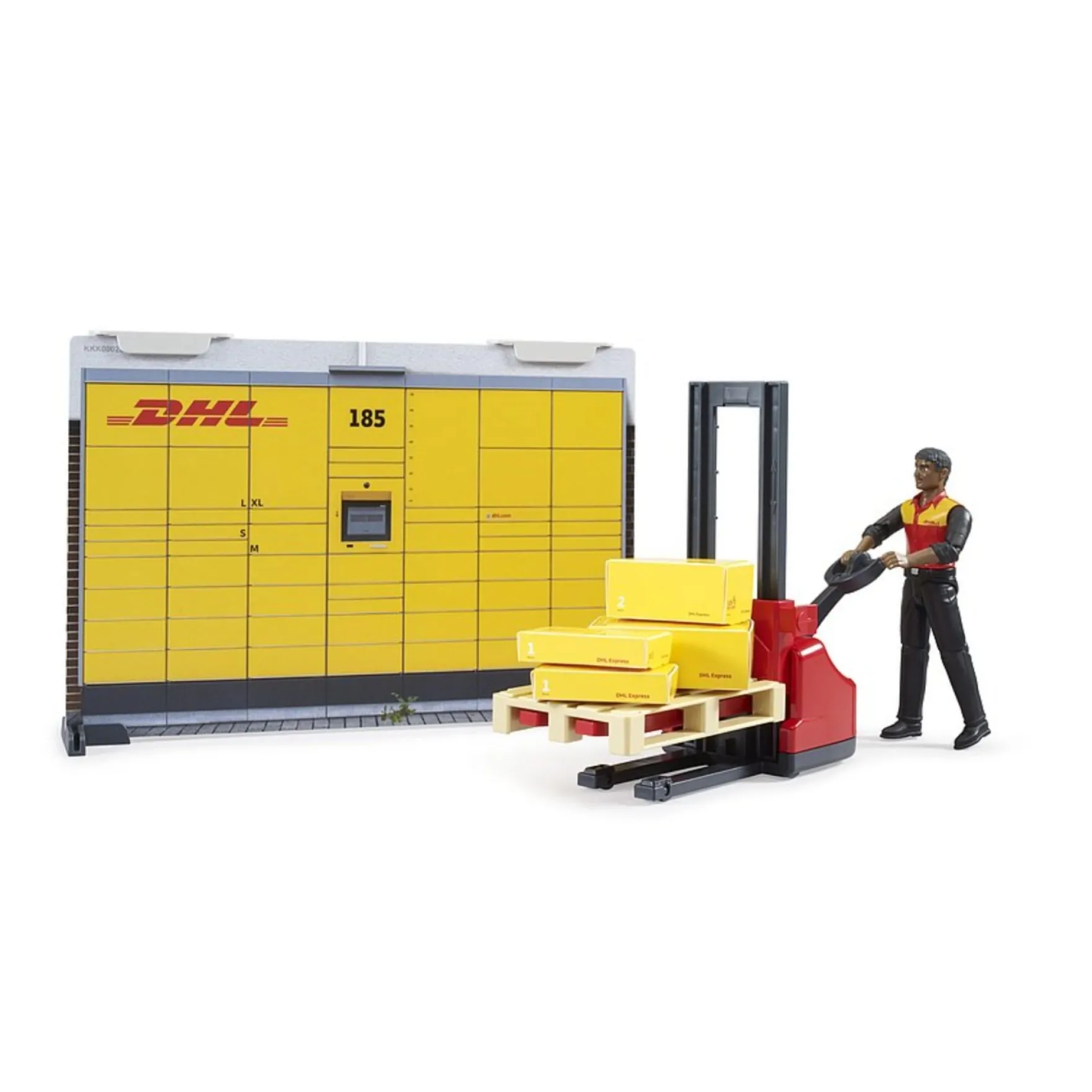 Bruder DHL Pakketdienst met Palletwagen + Figuur