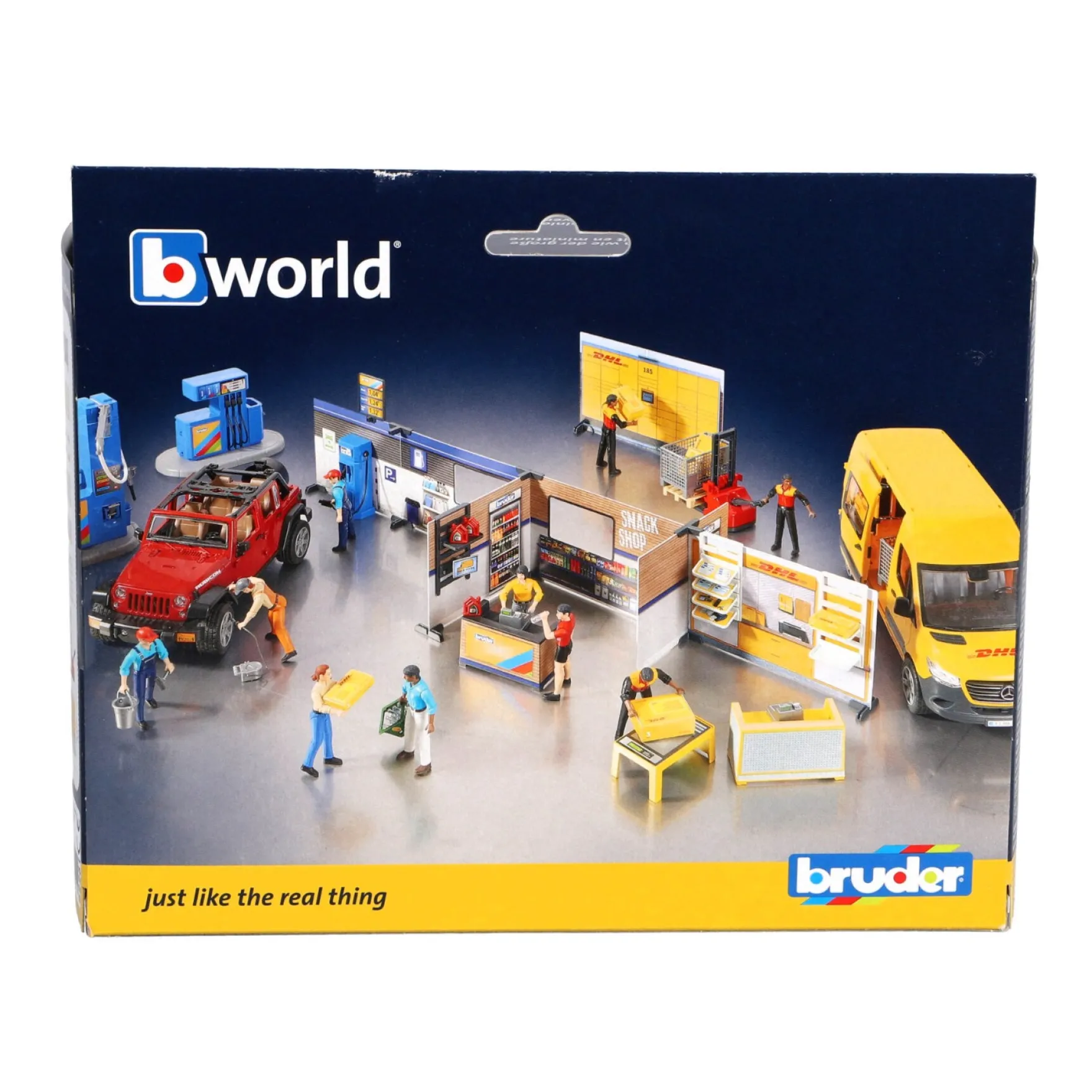 Bruder DHL Pakketdienst met Palletwagen + Figuur