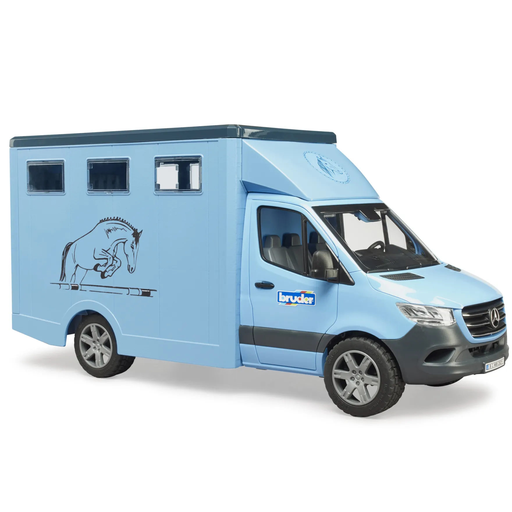 Bruder Diertransporter Mercedes Benz Met 1 Paard