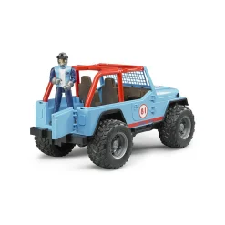 Bruder Jeep Cross Country Racer Blauw  met Coureur