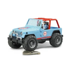 Bruder Jeep Cross Country Racer Blauw  met Coureur