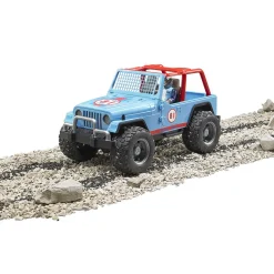 Bruder Jeep Cross Country Racer Blauw  met Coureur