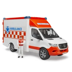 Bruder Mercedes Benz Sprinter Ambulance met Chauffeur + Licht en Geluid