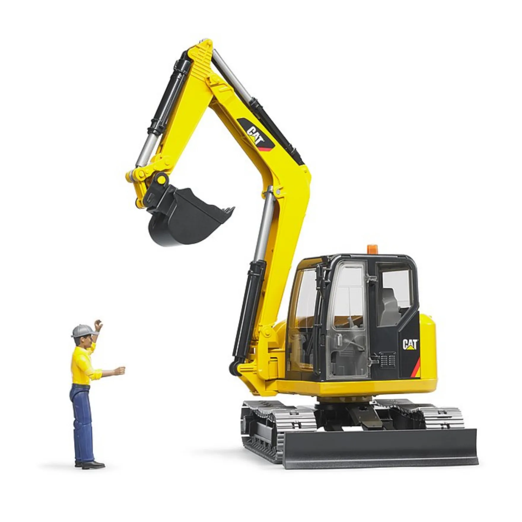 Bruder Minibagger Cat Met Arbeider