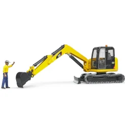 Bruder Minibagger Cat Met Arbeider