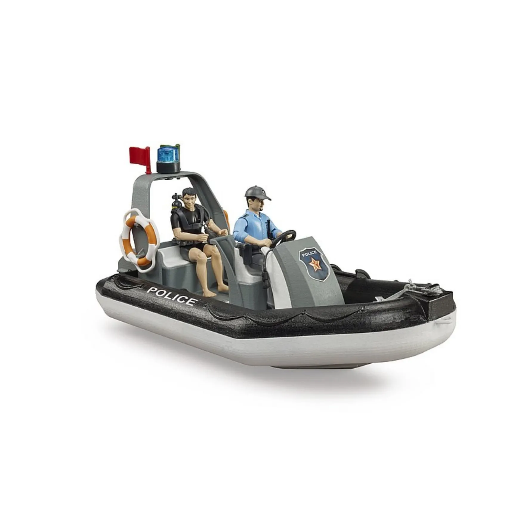 Bruder Politie Opblaas Boot Met Licht En Geluid