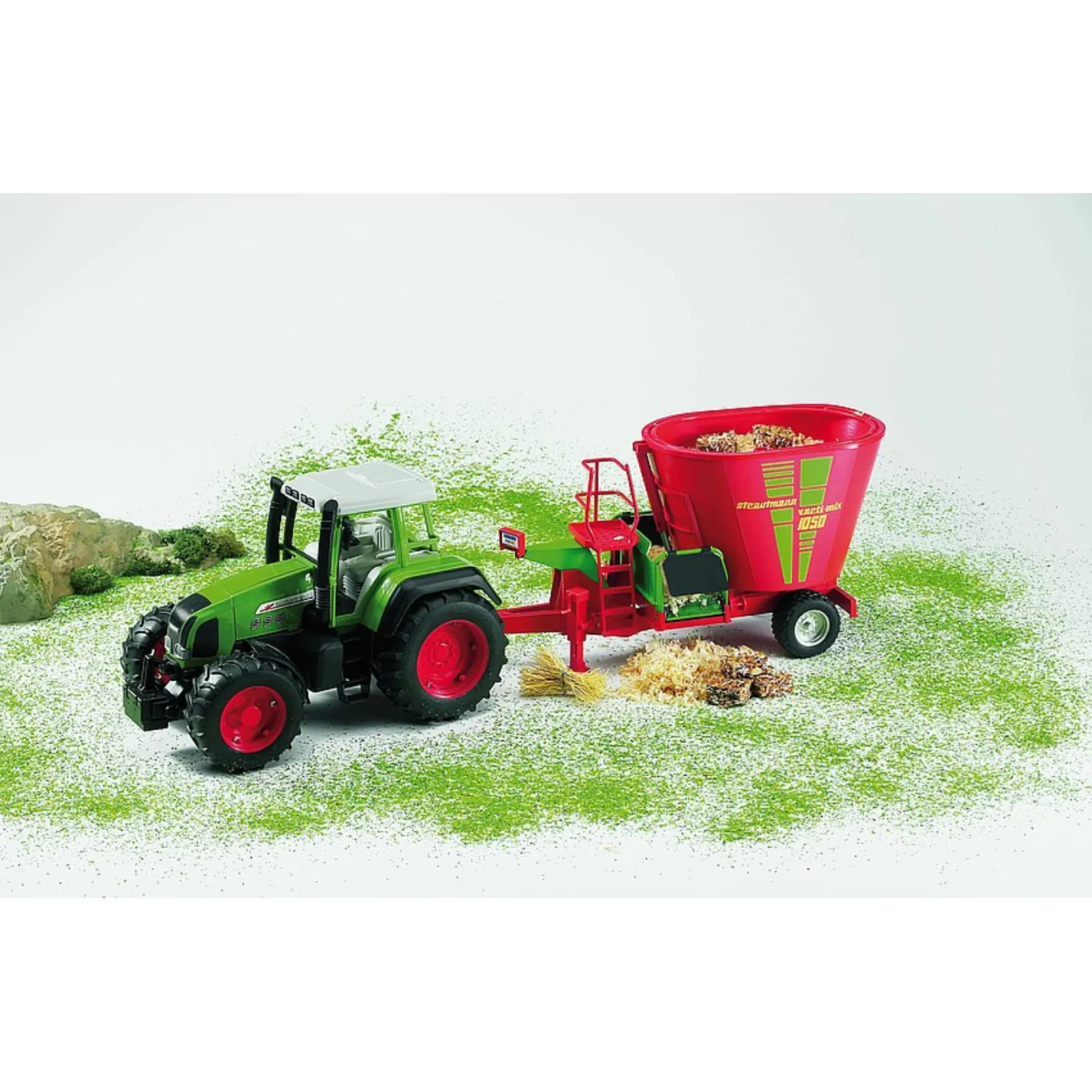Bruder Tractor Aanhanger Voedermixmachine Strautmann Verti Mix 1050